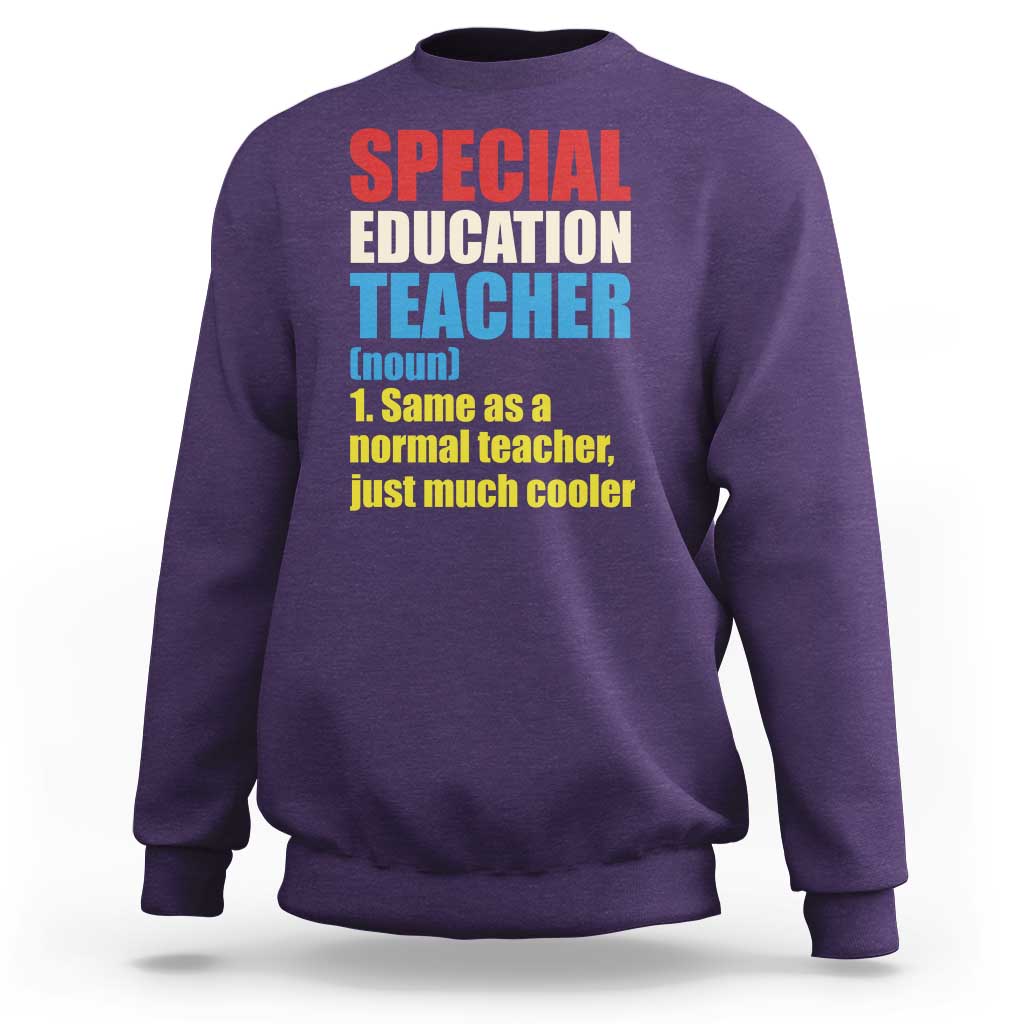 Special Education Teacher Definition Sweatshirt Funny Back to School
