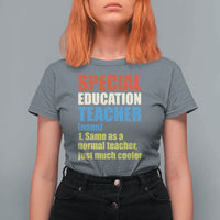 Special Education Teacher Definition T Shirt For Women Funny Back to School
