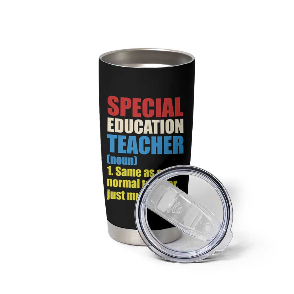 Special Education Teacher Definition Tumbler Cup Funny Back to School