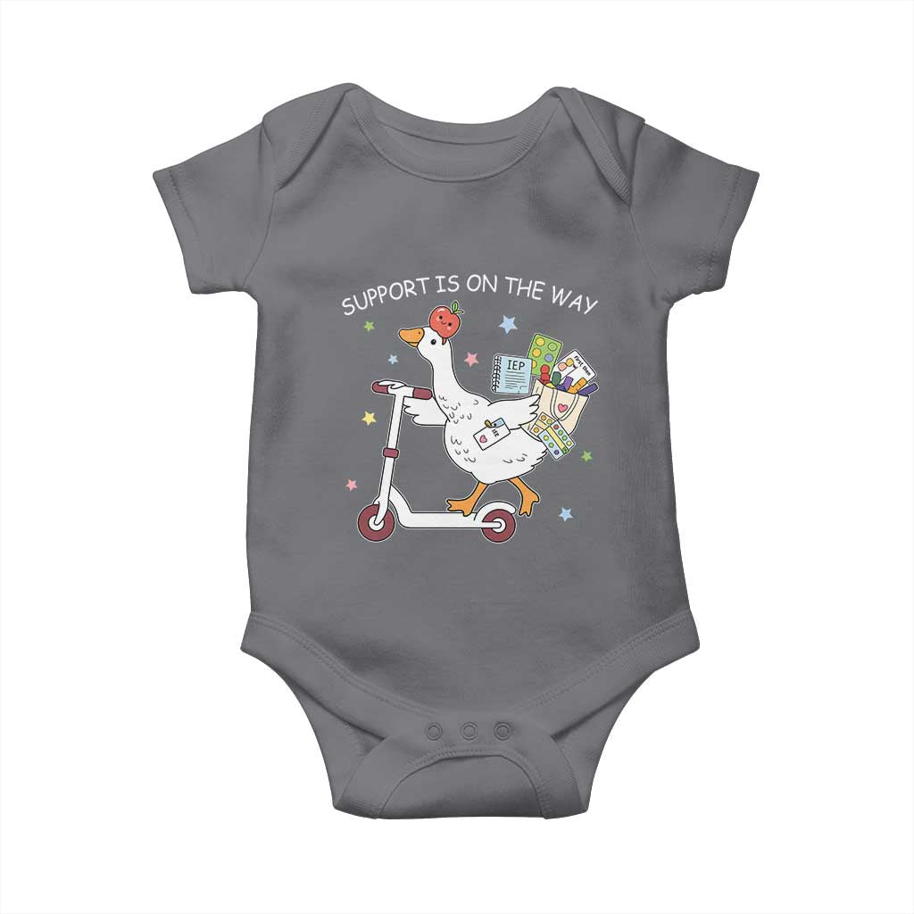 Special Education SPED Teacher Goose Scooter Baby Onesie Support Is On The Way