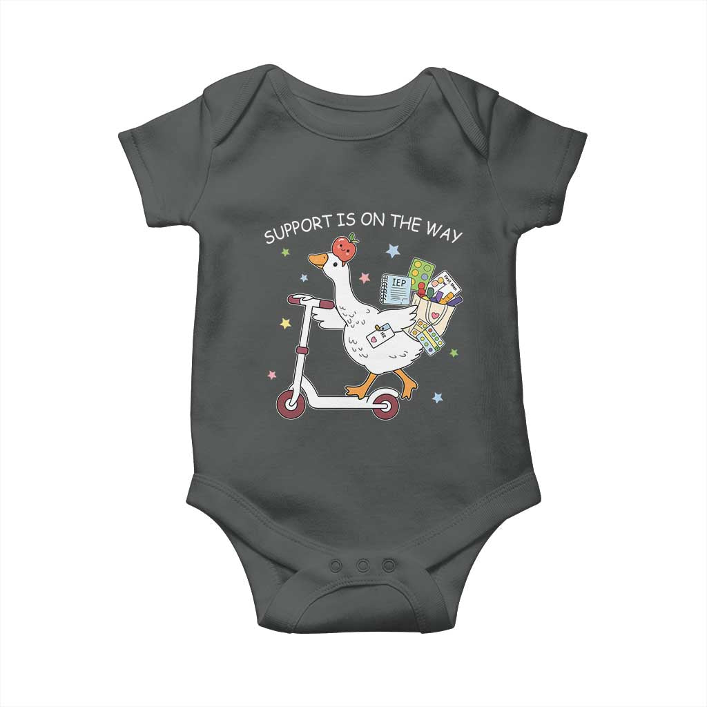Special Education SPED Teacher Goose Scooter Baby Onesie Support Is On The Way