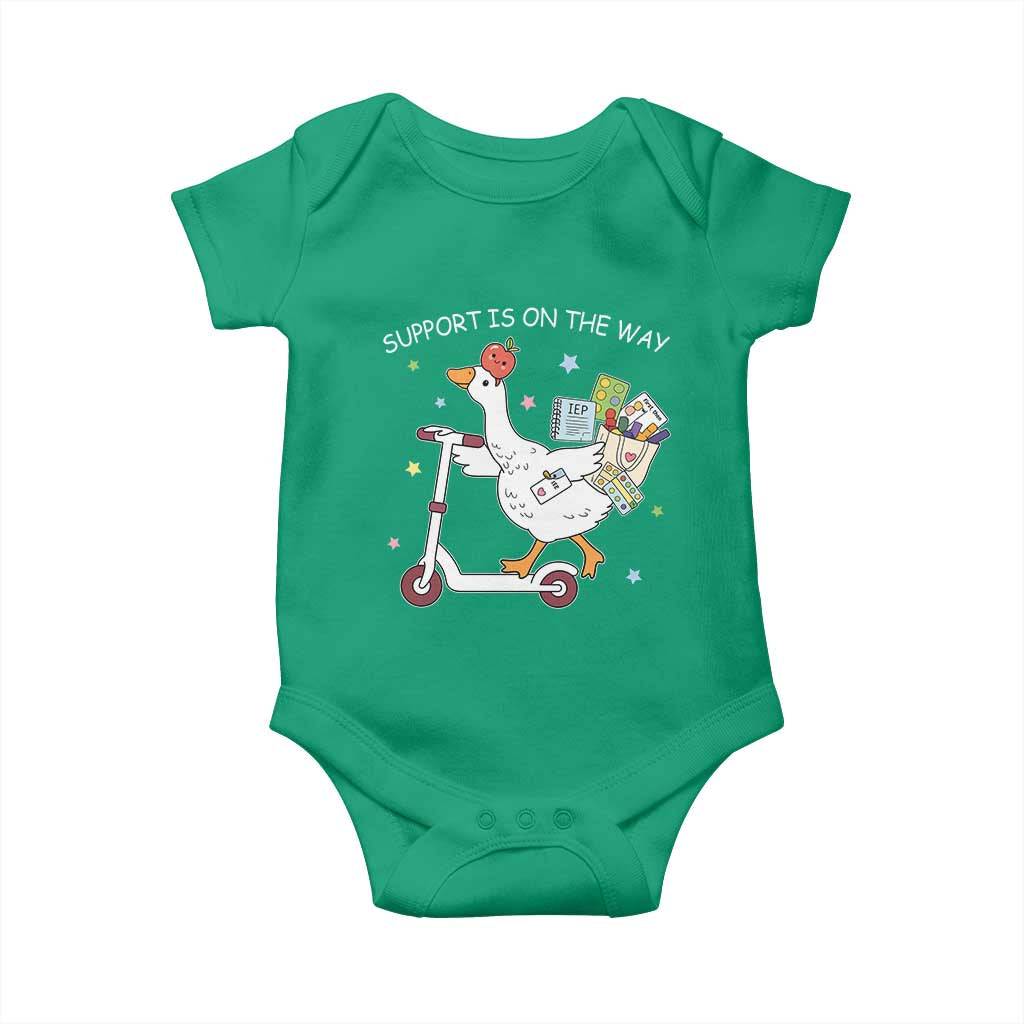 Special Education SPED Teacher Goose Scooter Baby Onesie Support Is On The Way