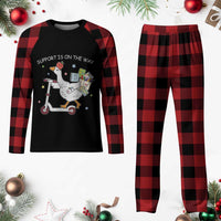 Special Education SPED Teacher Goose Scooter Plaid Pajama Set Support Is On The Way