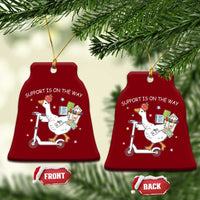 Special Education SPED Teacher Goose Scooter Ceramic Ornament Support Is On The Way