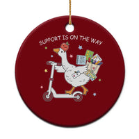 Special Education SPED Teacher Goose Scooter Ceramic Ornament Support Is On The Way