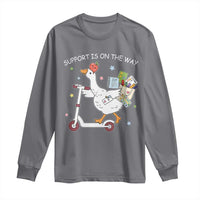 Special Education SPED Teacher Goose Scooter Long Sleeve Shirt Support Is On The Way