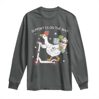 Special Education SPED Teacher Goose Scooter Long Sleeve Shirt Support Is On The Way