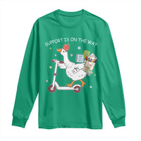 Special Education SPED Teacher Goose Scooter Long Sleeve Shirt Support Is On The Way