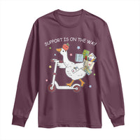 Special Education SPED Teacher Goose Scooter Long Sleeve Shirt Support Is On The Way