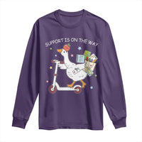 Special Education SPED Teacher Goose Scooter Long Sleeve Shirt Support Is On The Way
