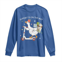 Special Education SPED Teacher Goose Scooter Long Sleeve Shirt Support Is On The Way