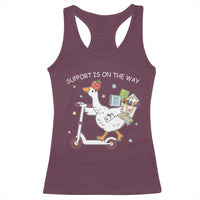 Special Education SPED Teacher Goose Scooter Racerback Tank Top Support Is On The Way