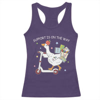 Special Education SPED Teacher Goose Scooter Racerback Tank Top Support Is On The Way