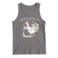 Special Education SPED Teacher Goose Scooter Tank Top Support Is On The Way