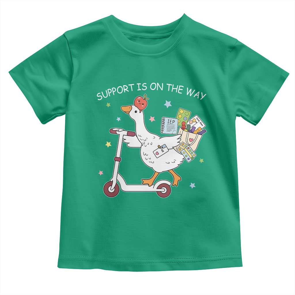 Special Education SPED Teacher Goose Scooter Toddler T Shirt Support Is On The Way