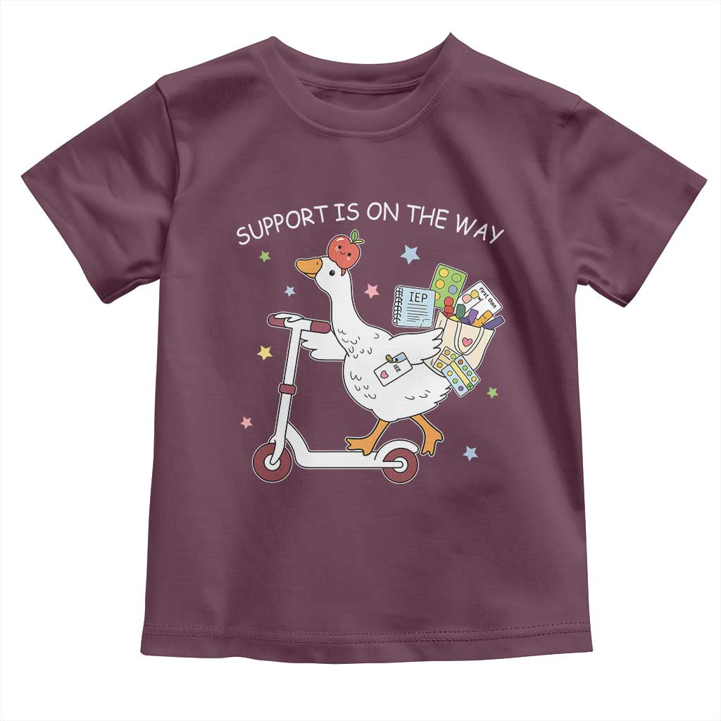 Special Education SPED Teacher Goose Scooter Toddler T Shirt Support Is On The Way