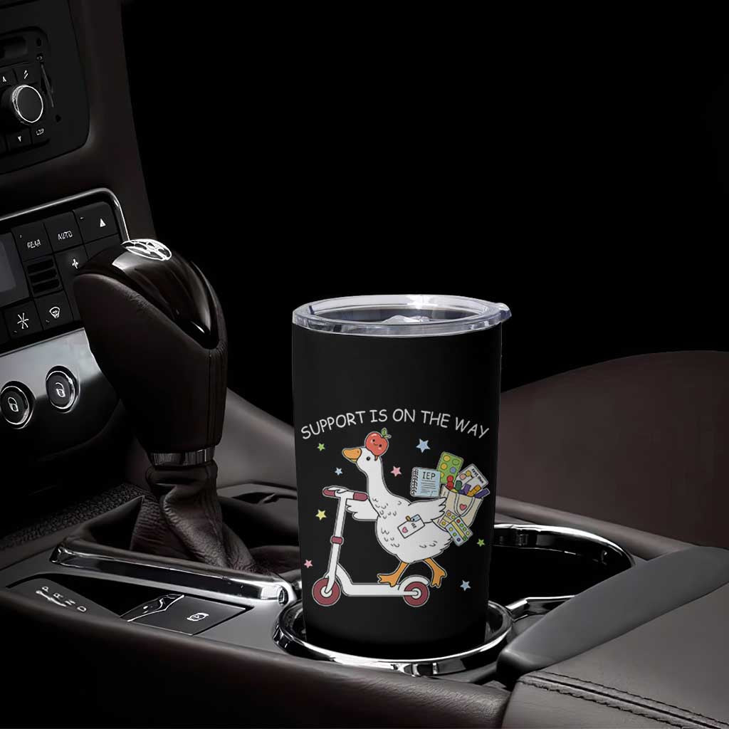 Special Education SPED Teacher Goose Scooter Tumbler Cup Support Is On The Way