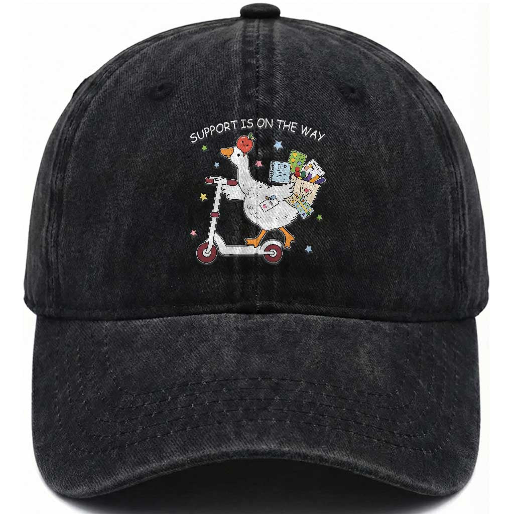 Special Education SPED Teacher Goose Scooter Washed Cotton Baseball Cap Support Is On The Way