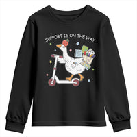 Special Education SPED Teacher Goose Scooter Youth Sweatshirt Support Is On The Way
