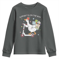 Special Education SPED Teacher Goose Scooter Youth Sweatshirt Support Is On The Way