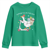 Special Education SPED Teacher Goose Scooter Youth Sweatshirt Support Is On The Way