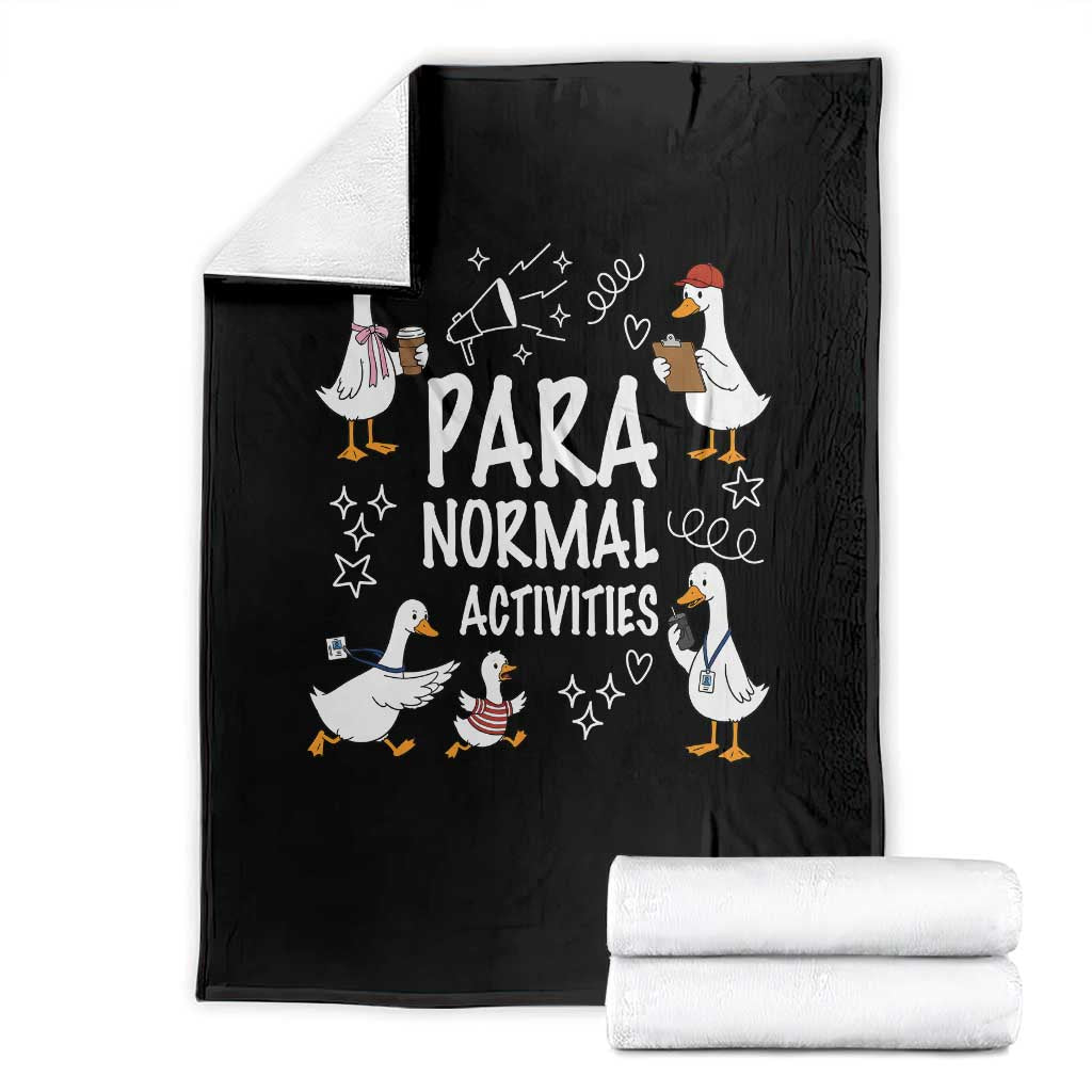 Silly Goose Para Normal Activities Throw Blanket Funny SPED Teachers Aide Para Normal Activities