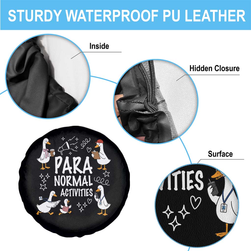 Silly Goose Para Normal Activities Spare Tire Cover Funny SPED Teachers Aide Para Normal Activities