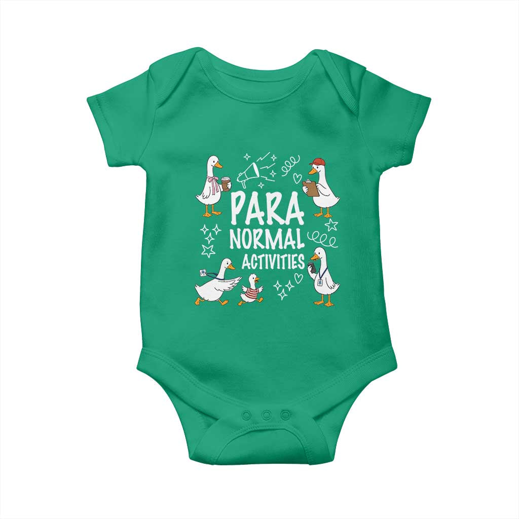 Silly Goose Para Normal Activities Baby Onesie Funny SPED Teachers Aide Para Normal Activities