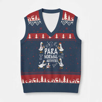 Silly Goose Para Normal Activities V-Neck Knit Sweater Vest Funny SPED Teachers Aide Para Normal Activities