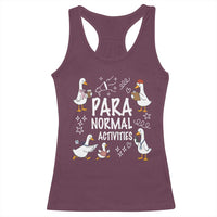 Silly Goose Para Normal Activities Racerback Tank Top Funny SPED Teachers Aide Para Normal Activities