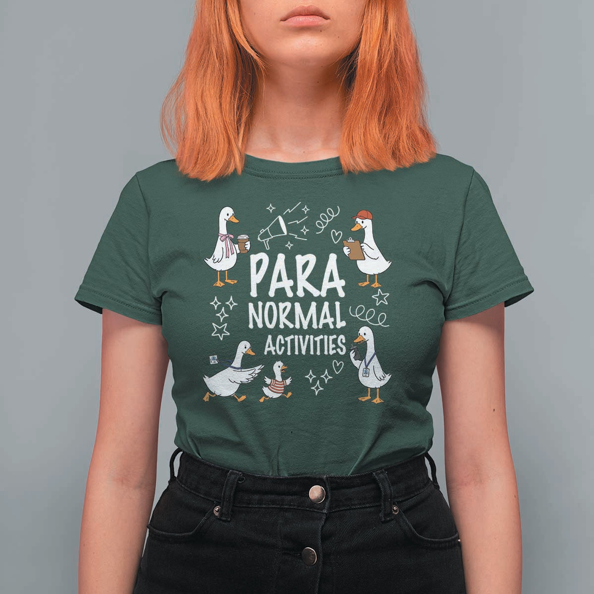 Silly Goose Para Normal Activities T Shirt For Women Funny SPED Teachers Aide Para Normal Activities