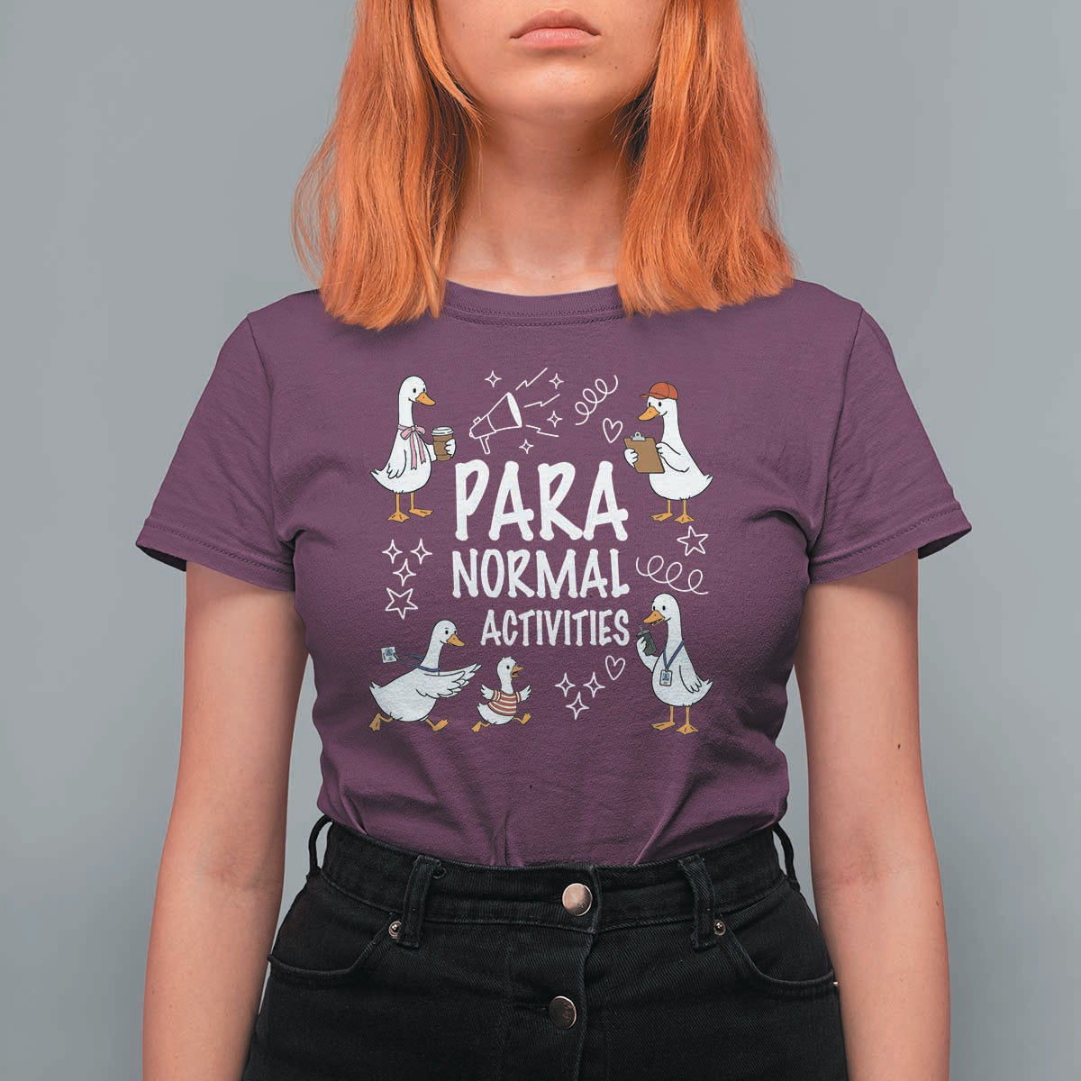 Silly Goose Para Normal Activities T Shirt For Women Funny SPED Teachers Aide Para Normal Activities