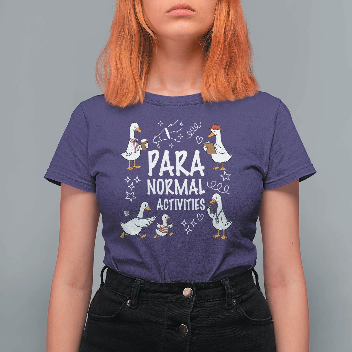 Silly Goose Para Normal Activities T Shirt For Women Funny SPED Teachers Aide Para Normal Activities