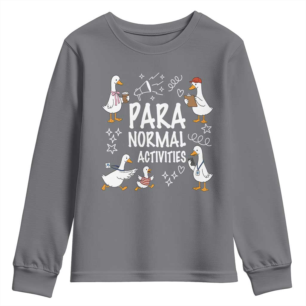 Silly Goose Para Normal Activities Youth Sweatshirt Funny SPED Teachers Aide Para Normal Activities