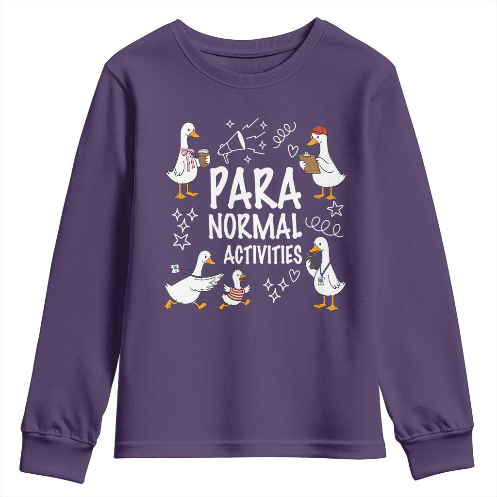 Silly Goose Para Normal Activities Youth Sweatshirt Funny SPED Teachers Aide Para Normal Activities