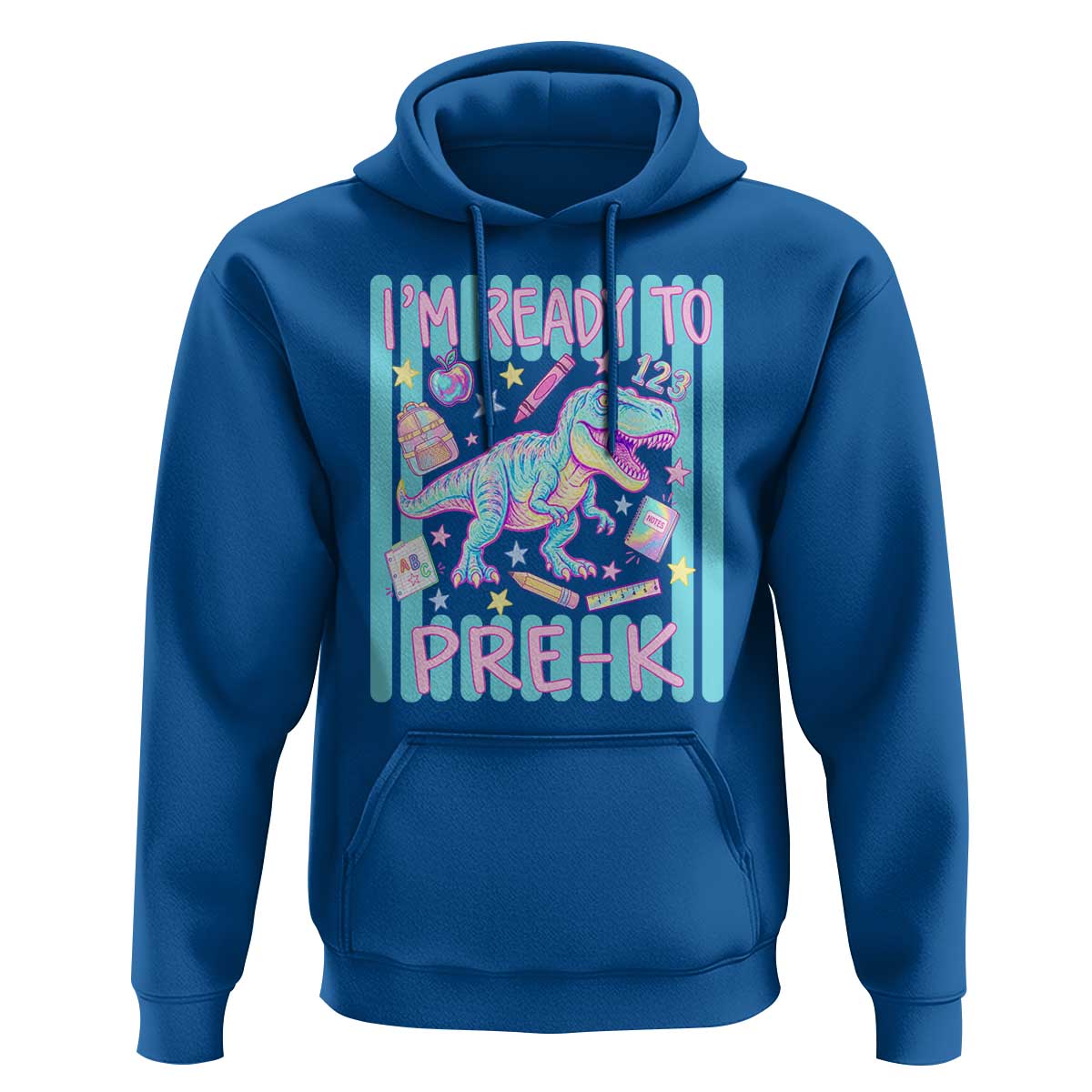 Funny Dinosaur First Day of School Pre-k Kindergarten Hoodie I'm Ready To Pre K