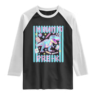 Funny Dinosaur First Day of School Pre-k Kindergarten Raglan Shirt I'm Ready To Pre K