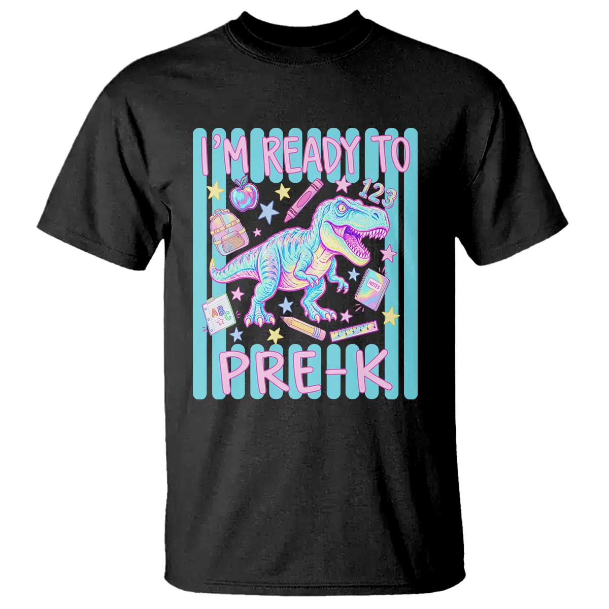 Funny Dinosaur First Day of School Pre-k Kindergarten T Shirt I'm Ready To Pre K