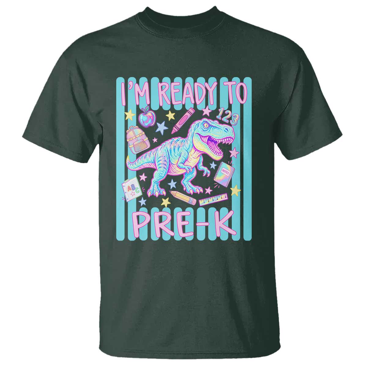 Funny Dinosaur First Day of School Pre-k Kindergarten T Shirt I'm Ready To Pre K