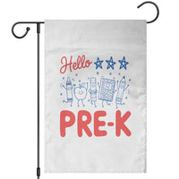 First Day of Pre-K Boys Girls Toddler Preschool Patriotic US Garden Flag