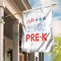 First Day of Pre-K Boys Girls Toddler Preschool Patriotic US Garden Flag