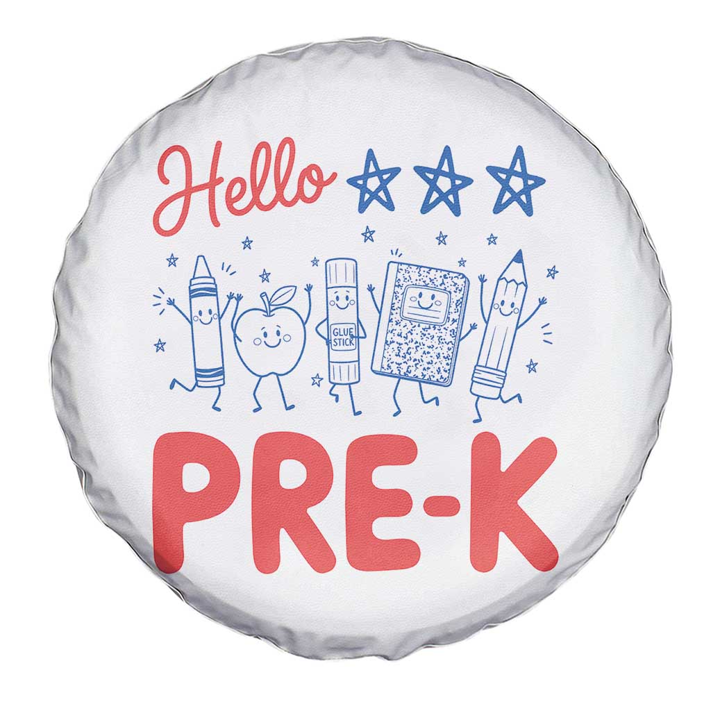 First Day of Pre-K Boys Girls Toddler Preschool Patriotic US Spare Tire Cover