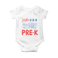 First Day of Pre-K Boys Girls Toddler Preschool Patriotic US Baby Onesie