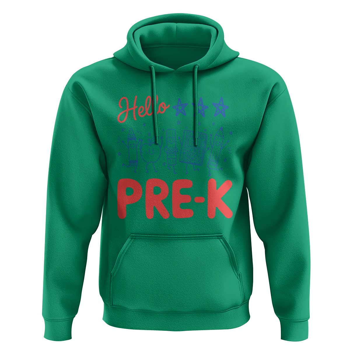 First Day of Pre-K Boys Girls Toddler Preschool Patriotic US Hoodie