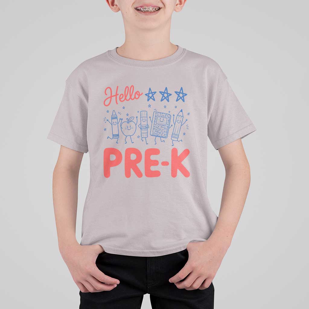 First Day of Pre-K Boys Girls Toddler Preschool Patriotic US T Shirt For Kid