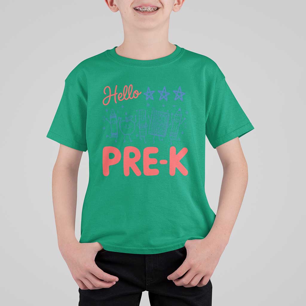First Day of Pre-K Boys Girls Toddler Preschool Patriotic US T Shirt For Kid
