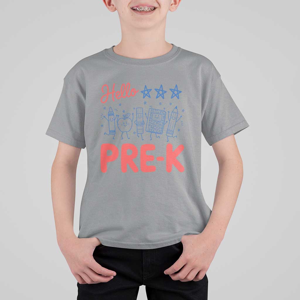 First Day of Pre-K Boys Girls Toddler Preschool Patriotic US T Shirt For Kid