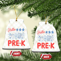 First Day of Pre-K Boys Girls Toddler Preschool Patriotic US Ceramic Ornament