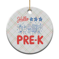 First Day of Pre-K Boys Girls Toddler Preschool Patriotic US Ceramic Ornament