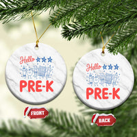 First Day of Pre-K Boys Girls Toddler Preschool Patriotic US Ceramic Ornament